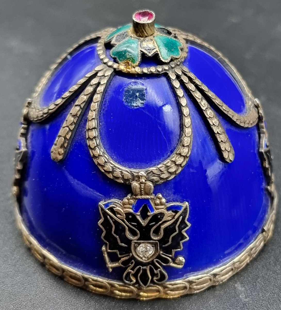 Œuf émaillé en argent, Russie impériale, vers 1870–1890-photo-4