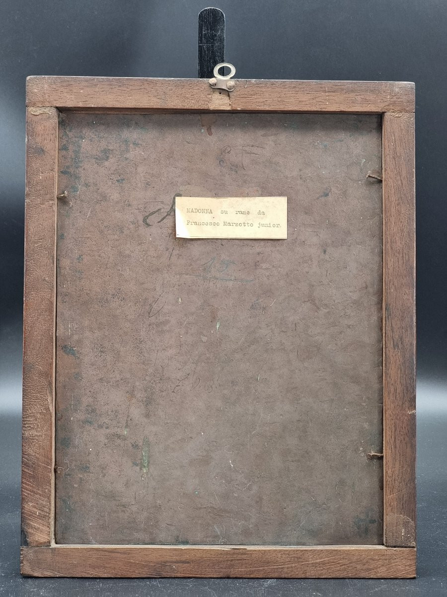 Vierge sur cuivre – École vénitienne, fin XVIIe / début XVIIIe siècle-photo-1