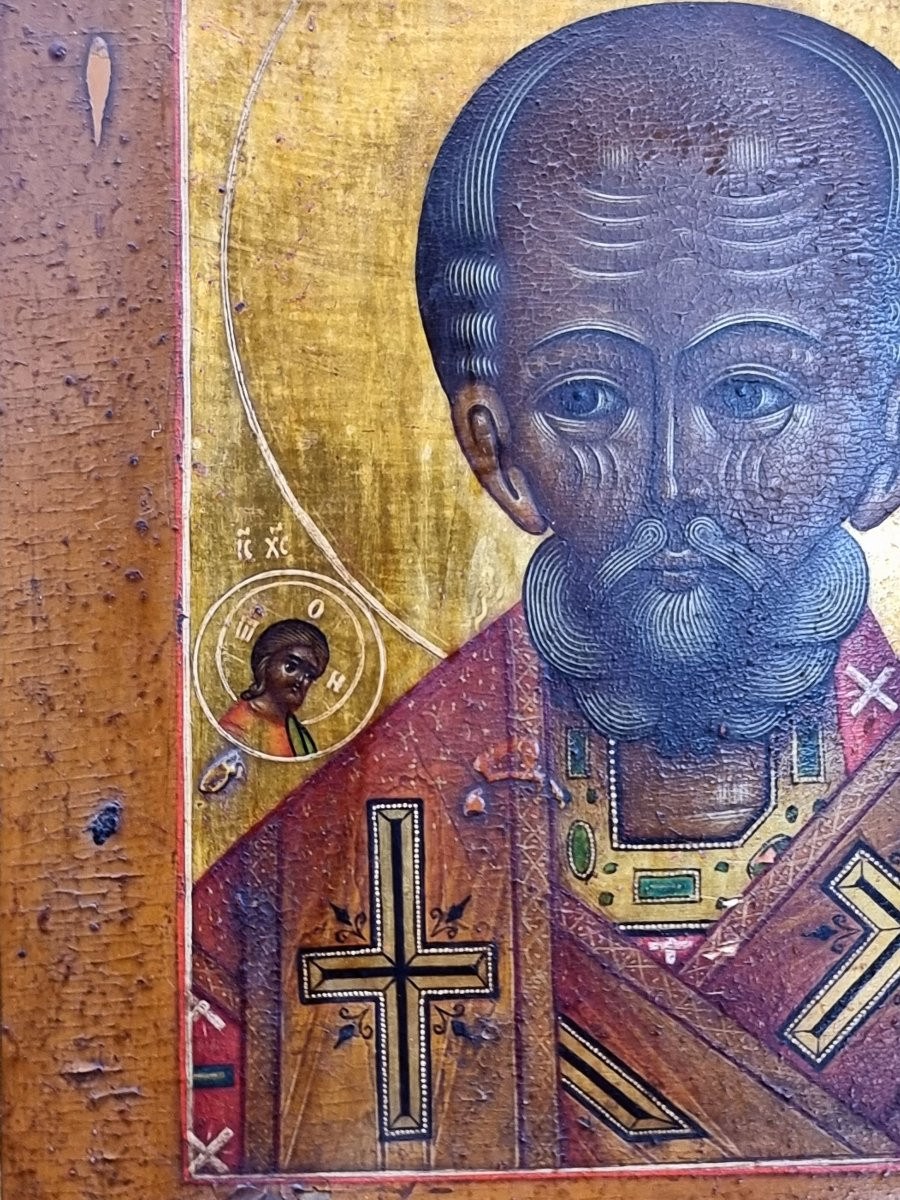 Russian Icon Of Saint Nicholas – Late 19th Century, Early 20th Century-photo-3