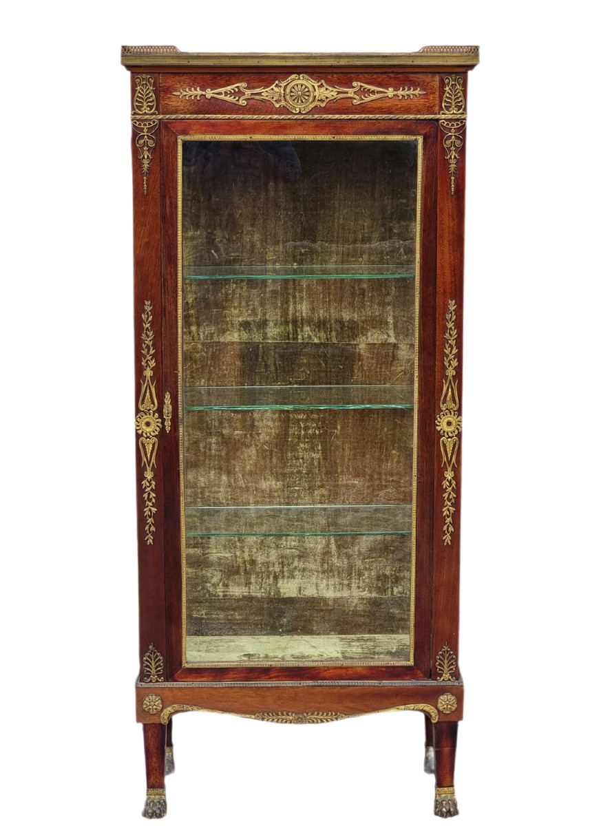 Mahogany And Gilt Bronze Display Cabinet – France, Napoleon III Period, Late 19th Century