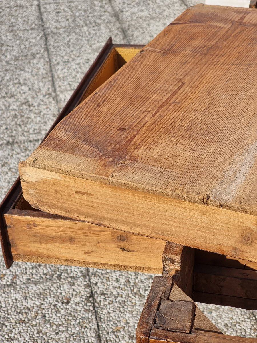 Venetian Extendable Table In Solid Walnut, 18th Century-photo-6