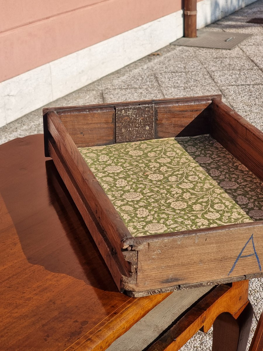 Table / bureau piémontais en noyer massif, XVIIIe siècle-photo-4