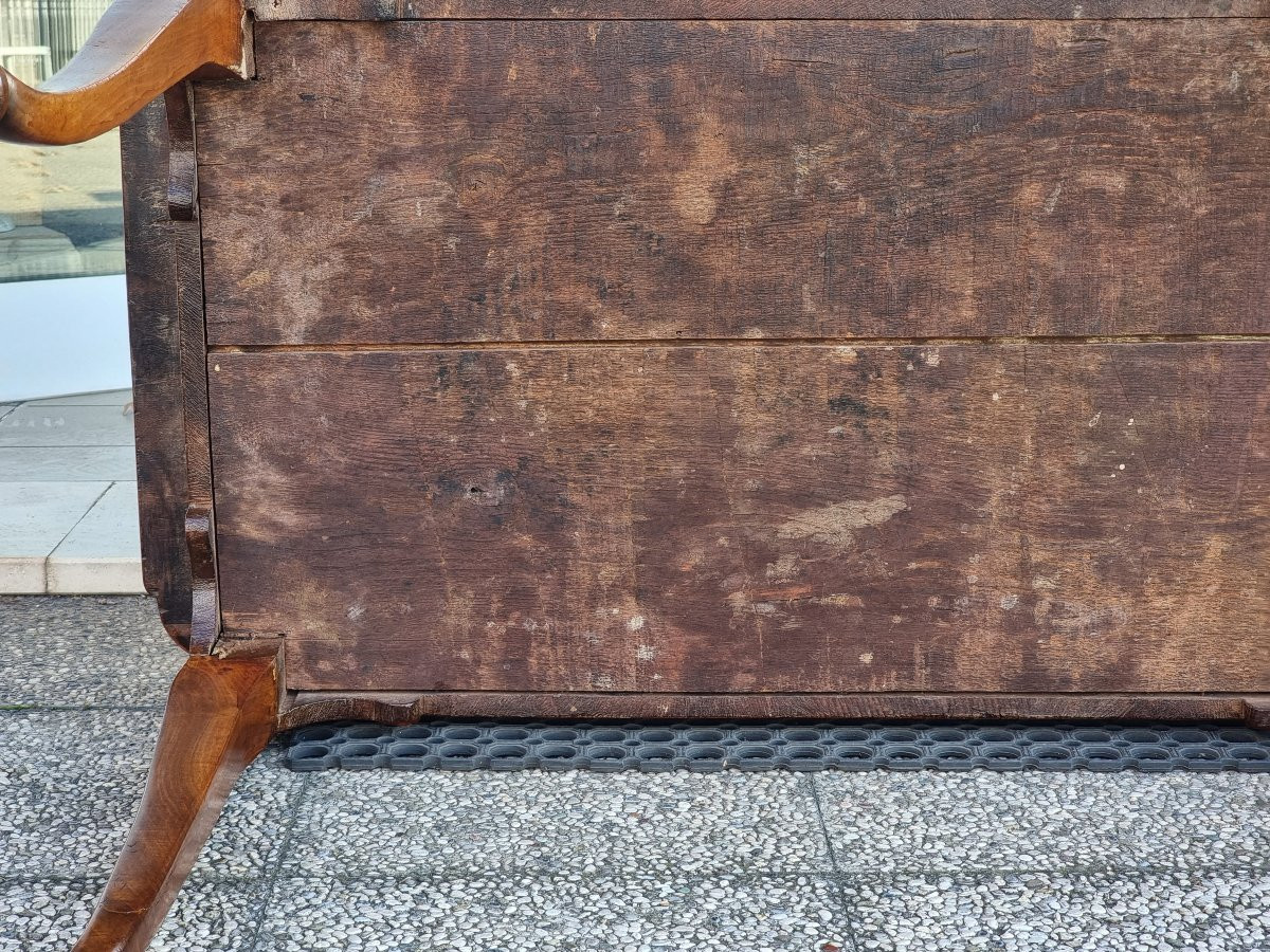 Table / bureau piémontais en noyer massif, XVIIIe siècle-photo-4