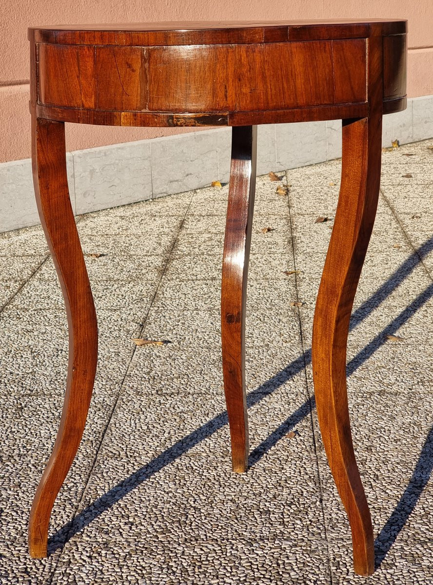 Venetian Walnut Tripod Table With Radial Inlaid Top – Early 19th Century-photo-8