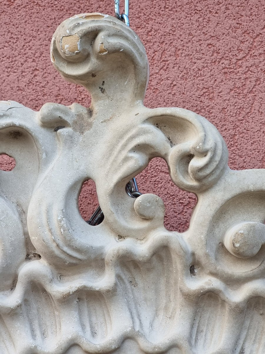 Pair Of Large Carved Wooden Oval Frames – 1980s Stock Pieces-photo-3