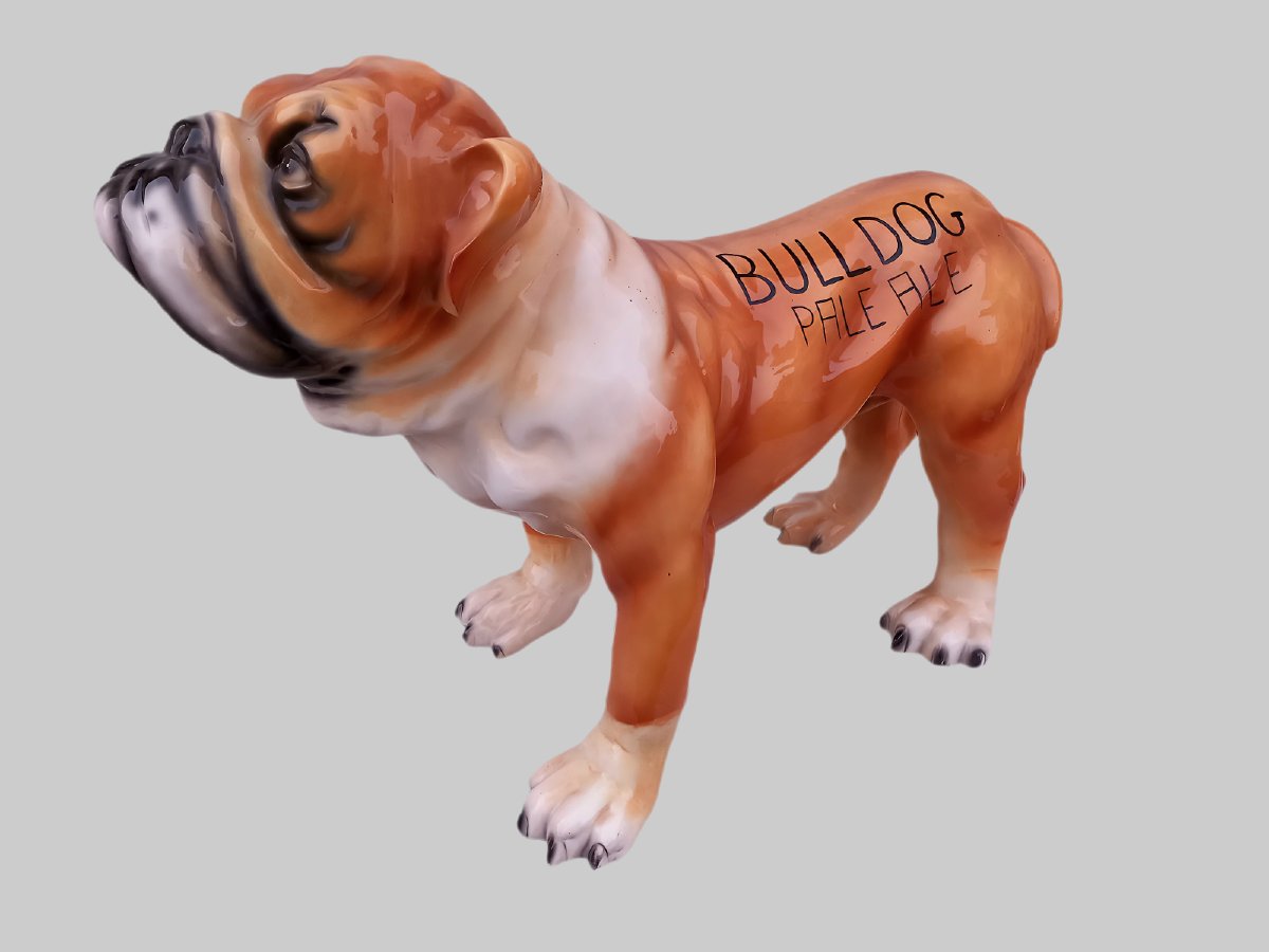 Bouledogue publicitaire en céramique “Bulldog Pale Ale”-photo-4