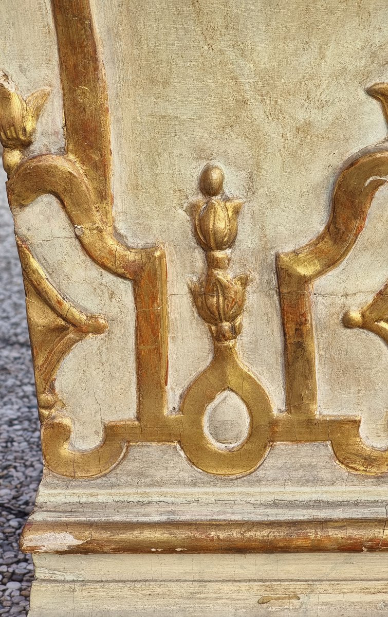 Lacquered And Gilded Bombé Commode, Venetian Area, 18th Century-photo-2