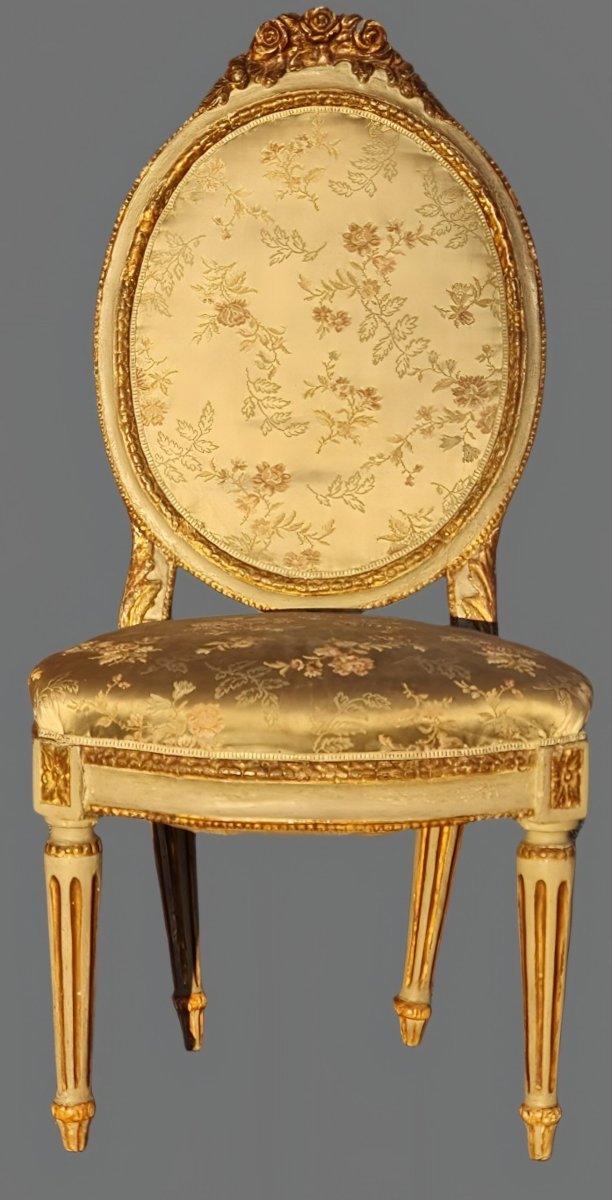 Venetian Giltwood And Lacquered Salon Suite, Late 18th Century-photo-2