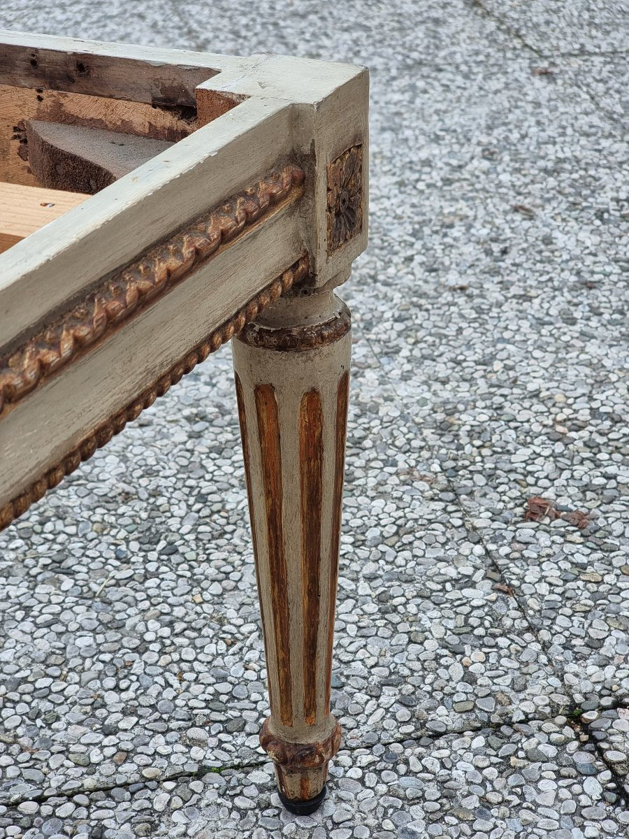 Table de salon à plateau en marbre noir décoré en scagliola-photo-5