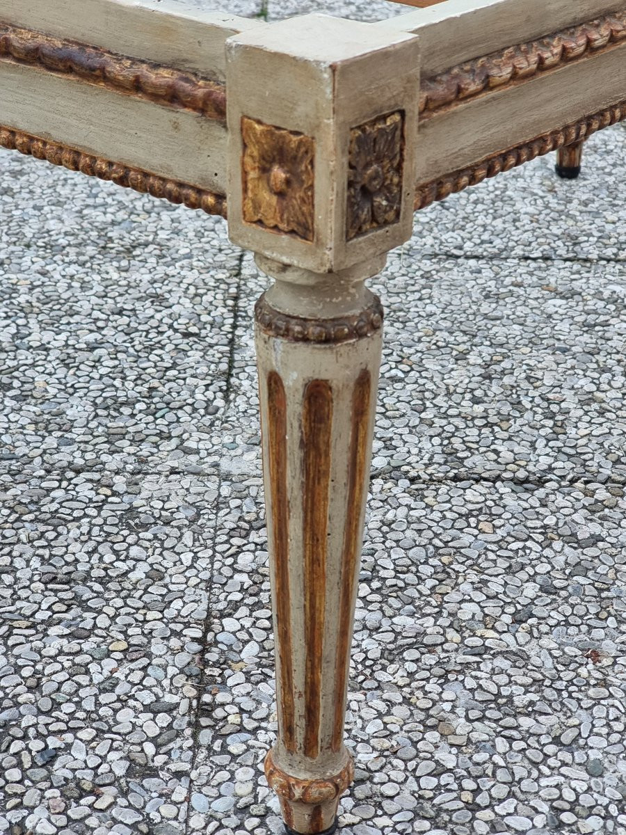 Table de salon à plateau en marbre noir décoré en scagliola-photo-6
