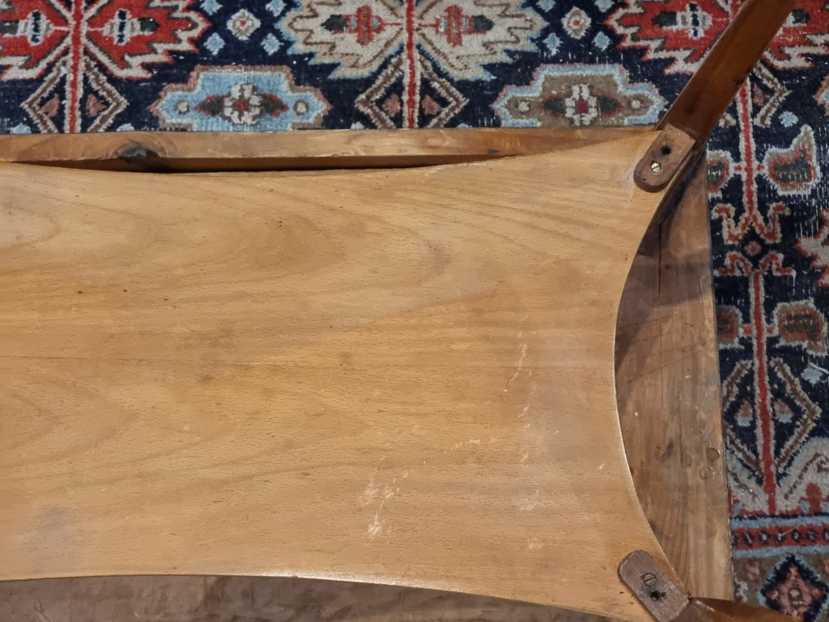 Venetian Empire Side Table In Cherry And Maple With Ink Decorations-photo-2