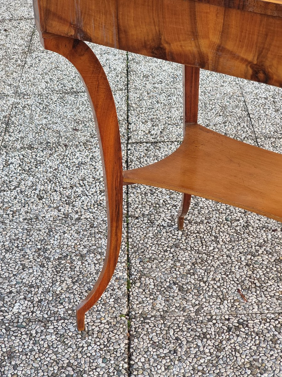 Venetian Empire Side Table In Cherry And Maple With Ink Decorations-photo-3