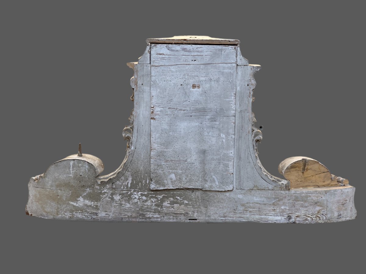 tabernacle d’autel baroque en bois sculpté et doré Italie, XVIIIe siècle-photo-2