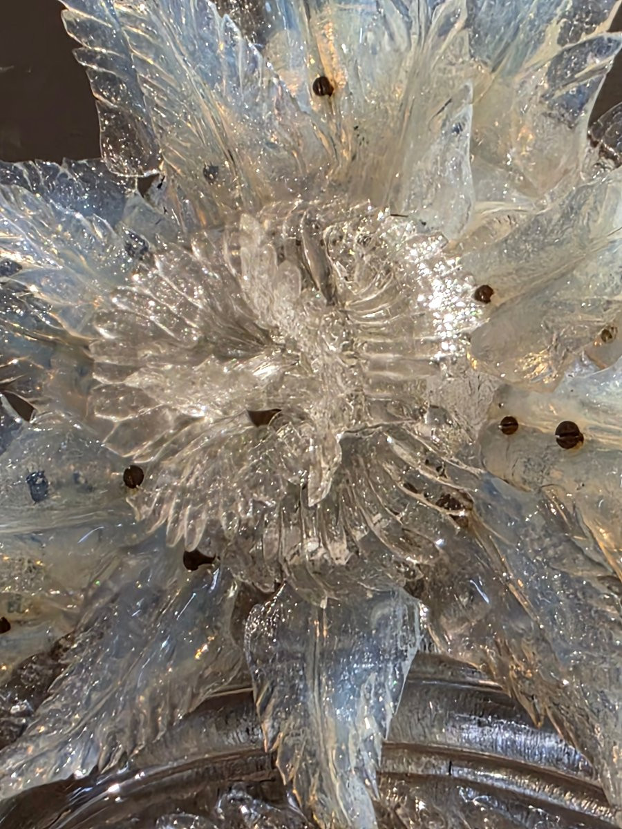 Miroir vénitien en verre irisé, fin du XIXe siècle-photo-2