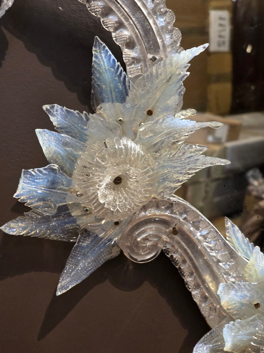 Miroir vénitien en verre irisé, fin du XIXe siècle-photo-6