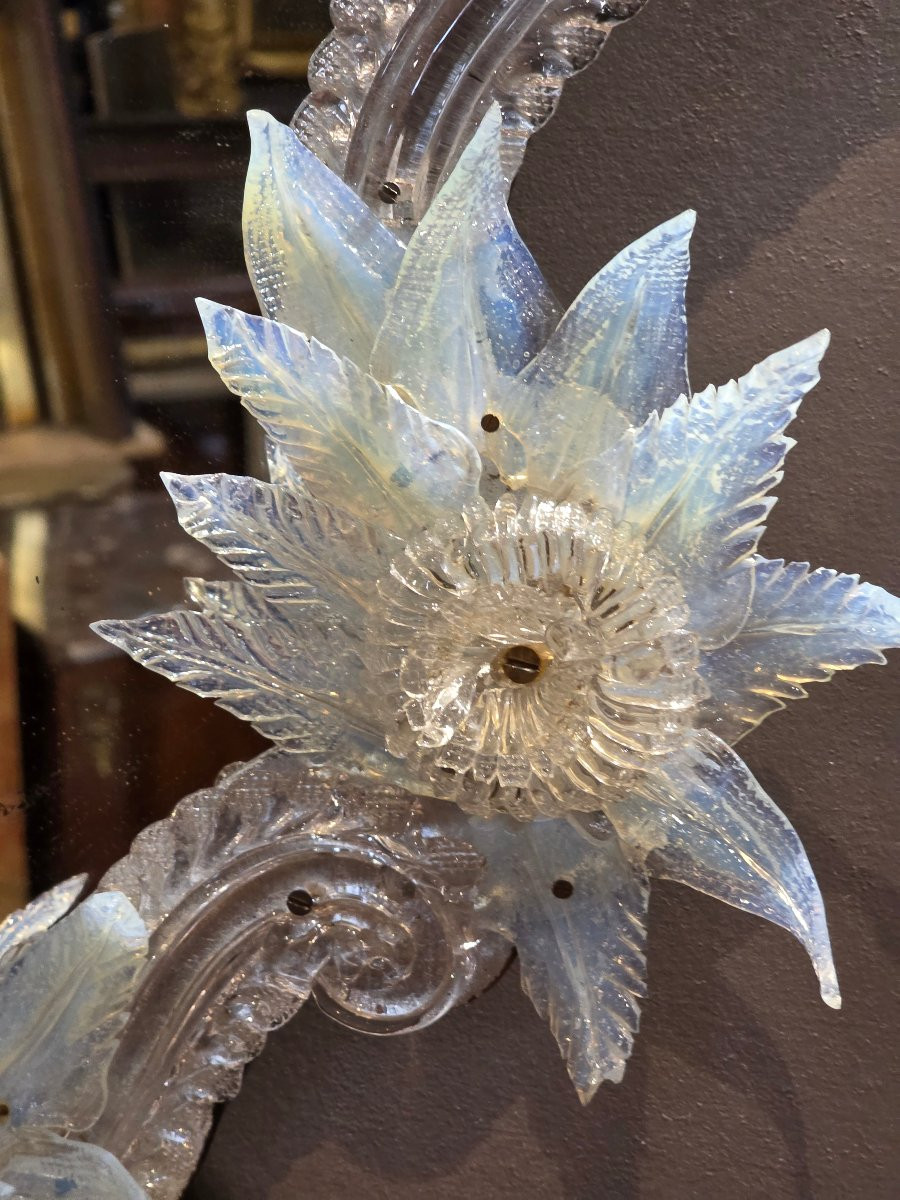 Miroir vénitien en verre irisé, fin du XIXe siècle-photo-7