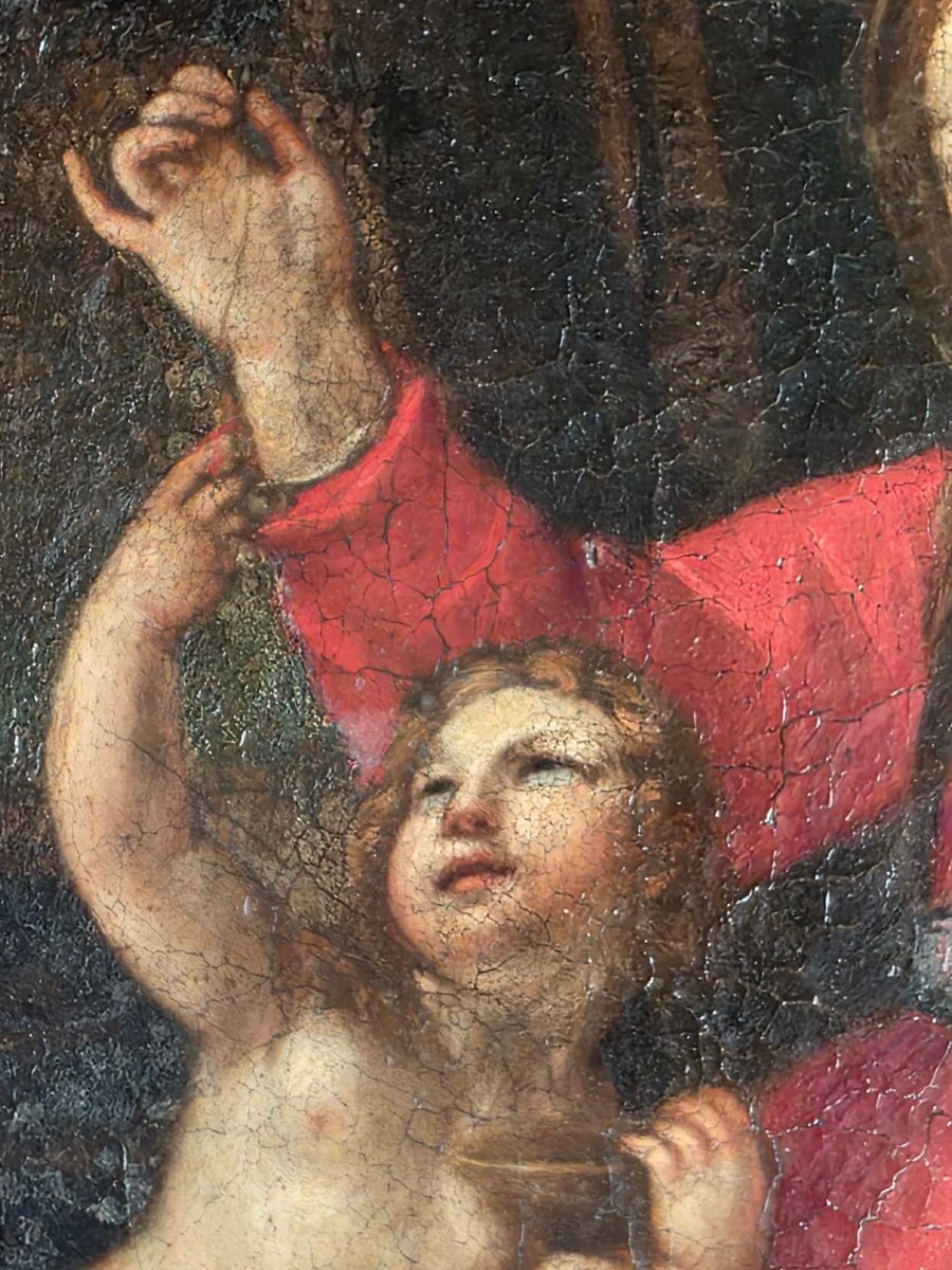 Allégorie de la Charité École de l’Italie centrale, XVIIe siècle-photo-3