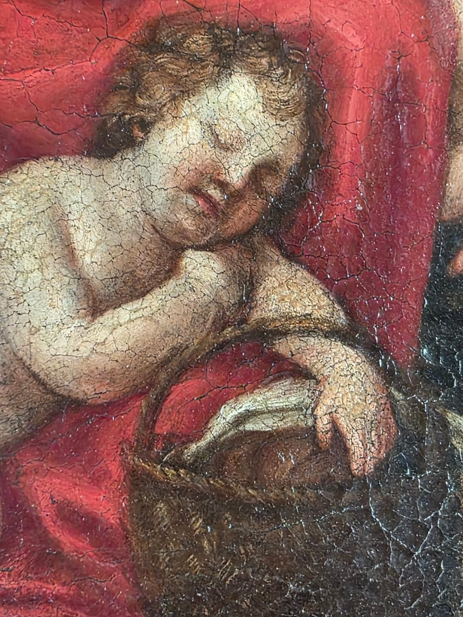 Allégorie de la Charité École de l’Italie centrale, XVIIe siècle-photo-4