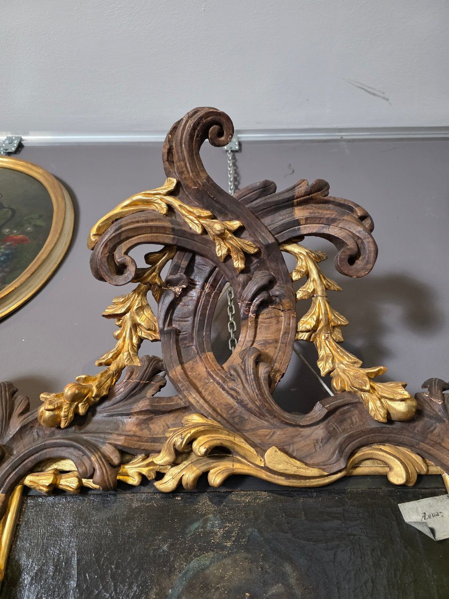Antonio Zona – Portrait Of A Young Woman With Important Carved And Gilded Frame, Early 18th Cen-photo-4