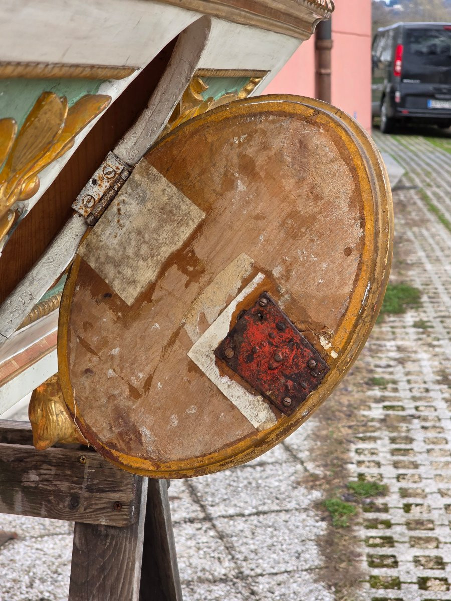 Tabernacle en bois laqué et doré, région de la Vénétie, début du XIXe siècle-photo-6