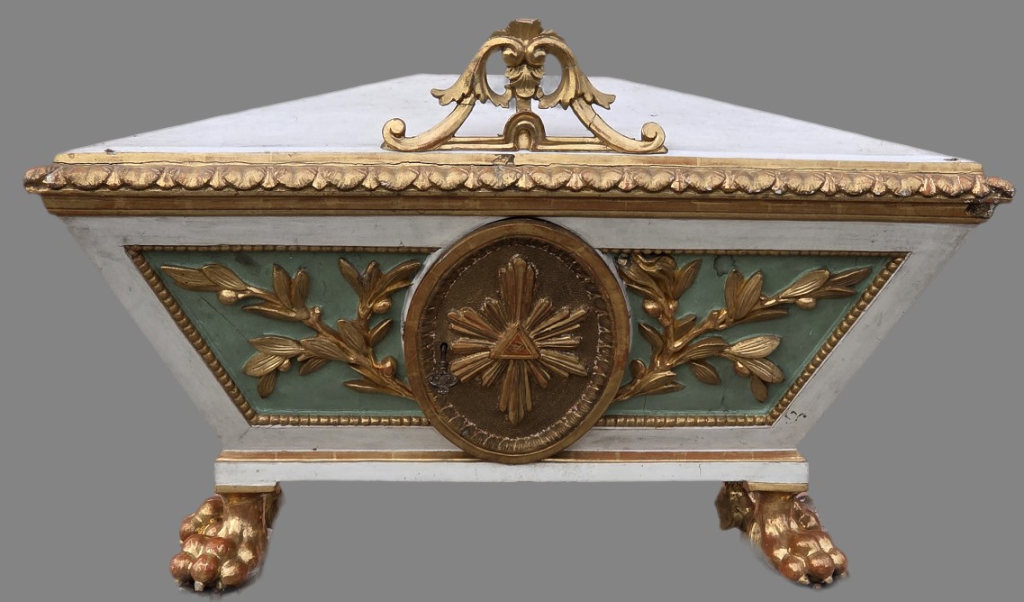 Tabernacle en bois laqué et doré, région de la Vénétie, début du XIXe siècle