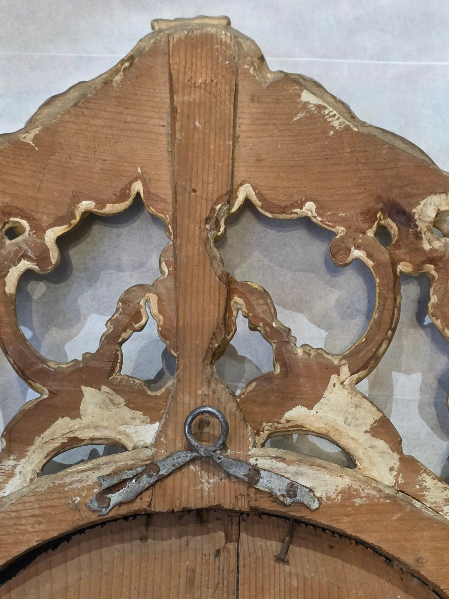 Applique vénitienne à miroir en bois sculpté et doré, fin XVIIIe – début XIXe siècle-photo-1