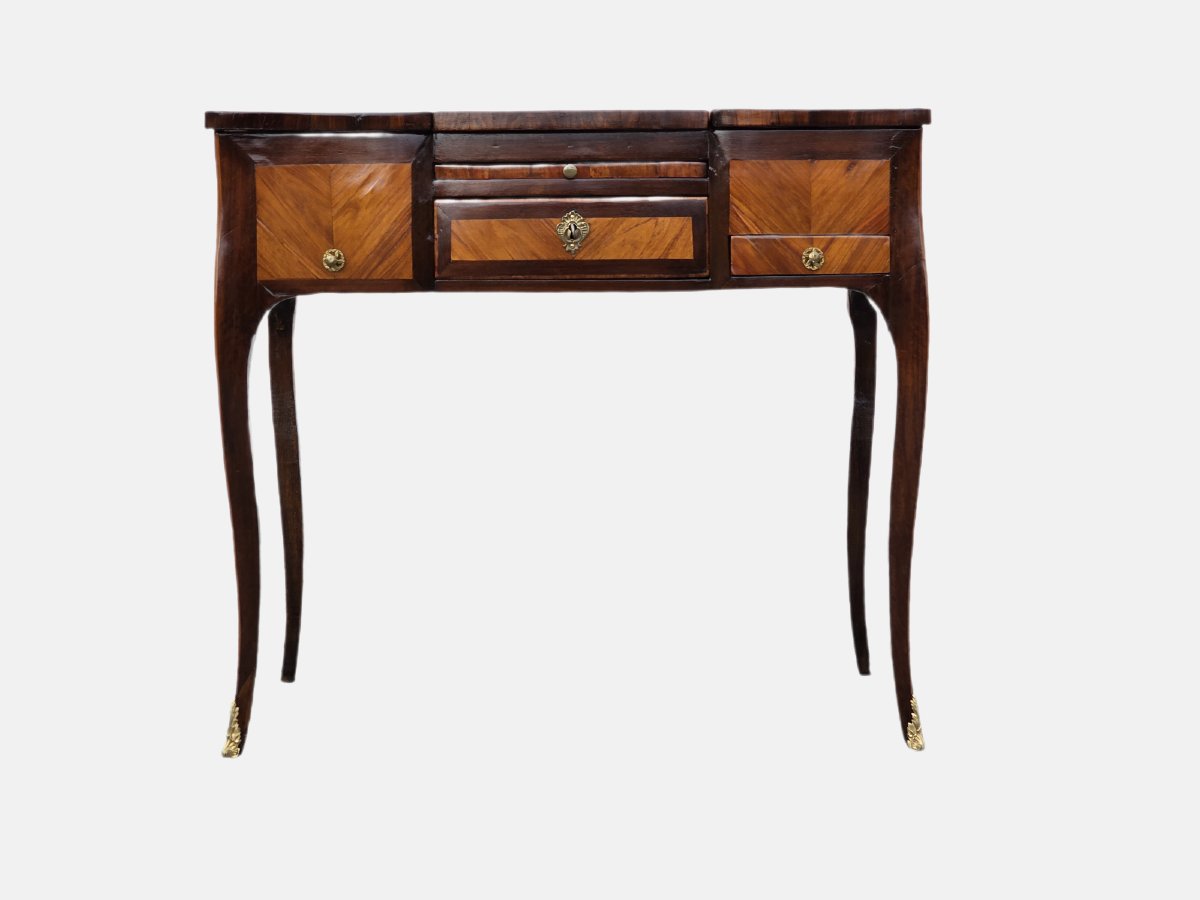 Louis XVI Dressing Table In Bois De Rose And Rosewood, Late 18th Century-photo-3