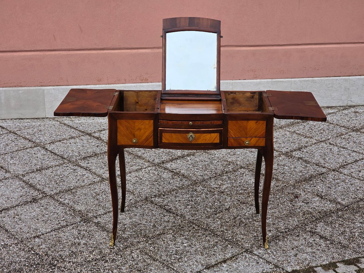Louis XVI Dressing Table In Bois De Rose And Rosewood, Late 18th Century-photo-4