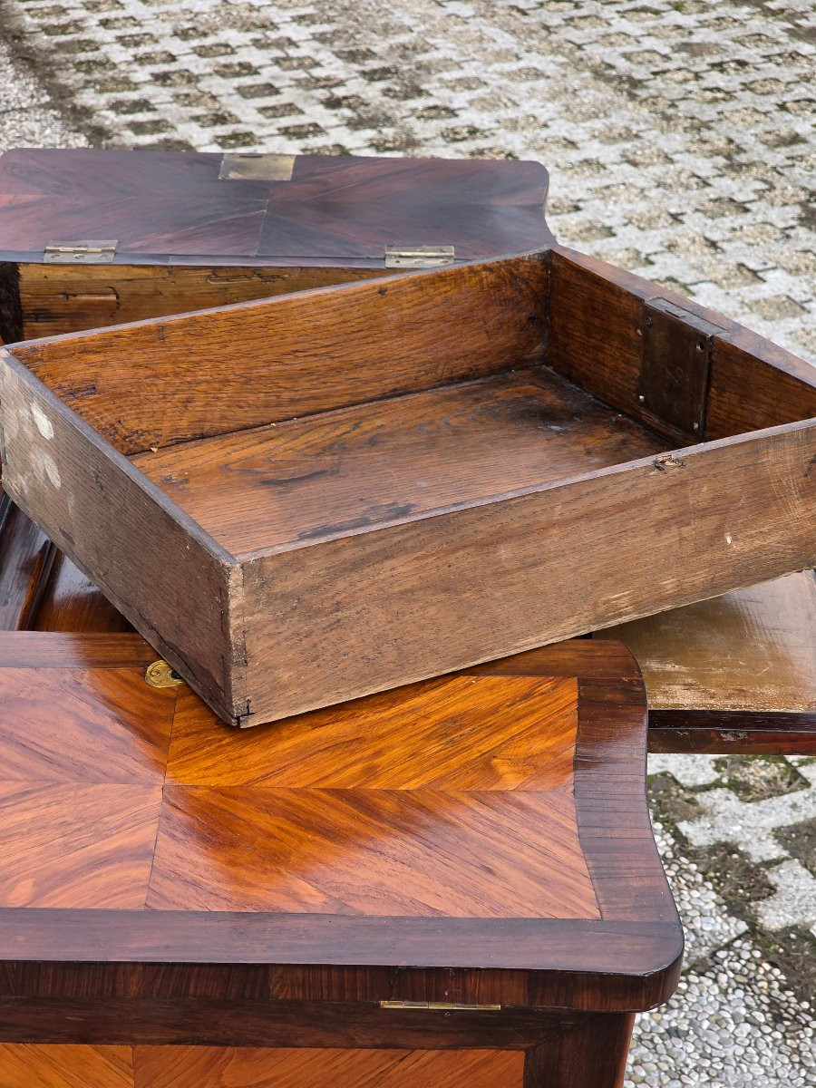 Louis XVI Dressing Table In Bois De Rose And Rosewood, Late 18th Century-photo-5
