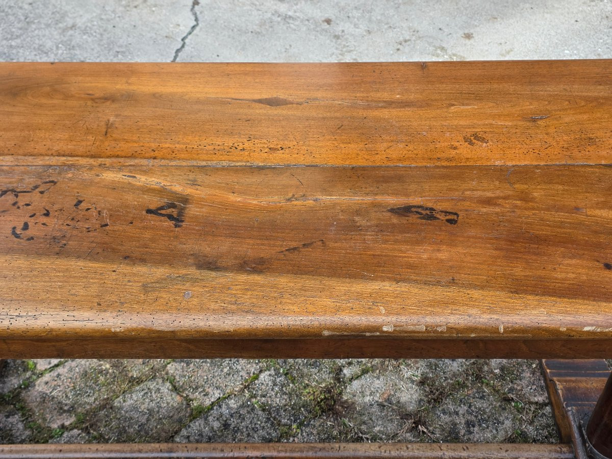 Walnut Fratino-style Table Assembled With Antique Elements-photo-2