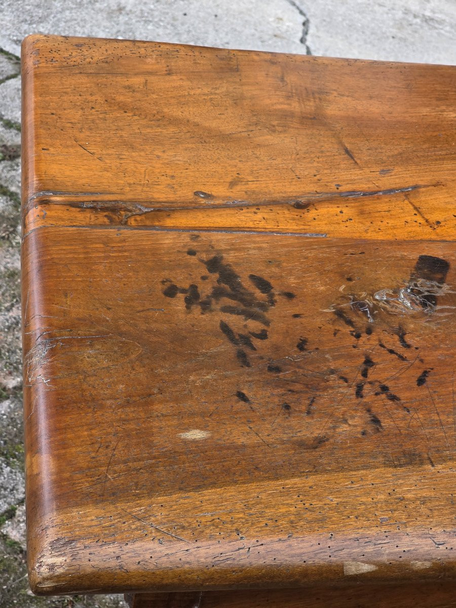 Walnut Fratino-style Table Assembled With Antique Elements-photo-6