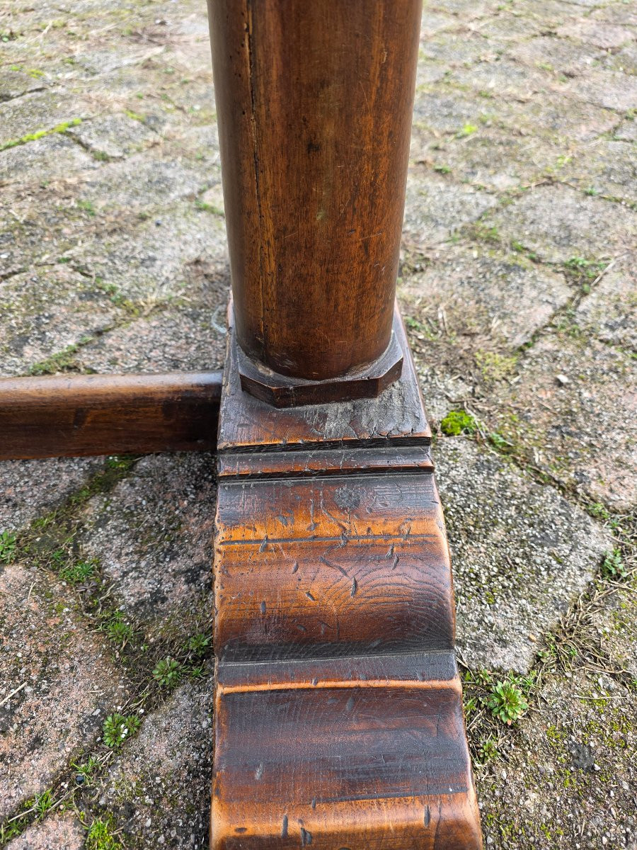 Walnut Fratino-style Table Assembled With Antique Elements-photo-7