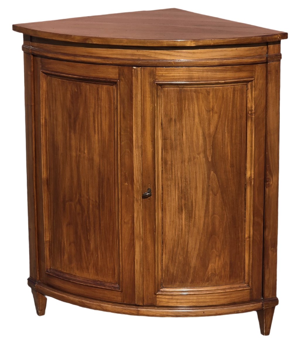Venetian Cherrywood Corner Cabinet With Two Doors, Austro-venetian Period, Late 19th Centur-photo-2