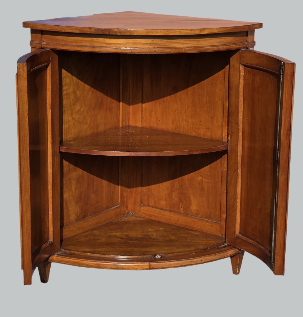 Venetian Cherrywood Corner Cabinet With Two Doors, Austro-venetian Period, Late 19th Centur-photo-4