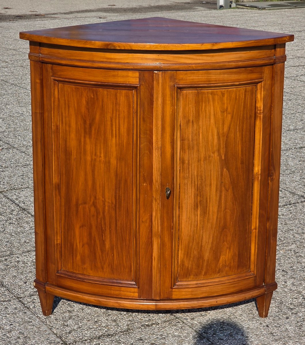 Venetian Cherrywood Corner Cabinet With Two Doors, Austro-venetian Period, Late 19th Centur-photo-4