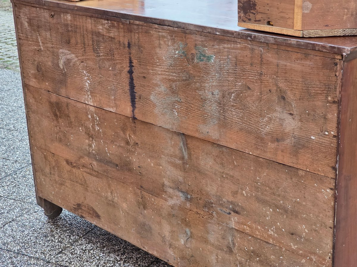 Buffet vénitien galbé en bois fruitier, art populaire, fin du XIXe siècle-photo-4