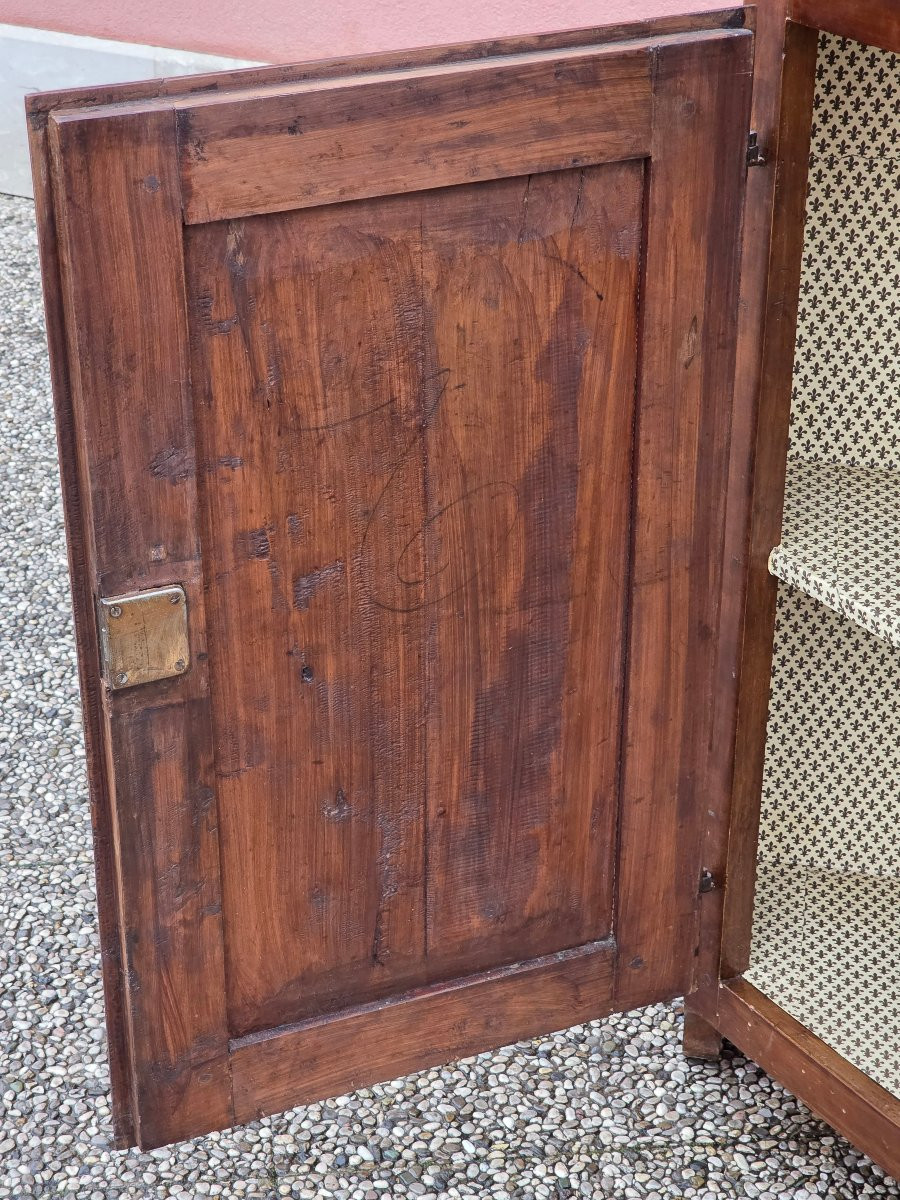 Buffet vénitien galbé en bois fruitier, art populaire, fin du XIXe siècle-photo-1