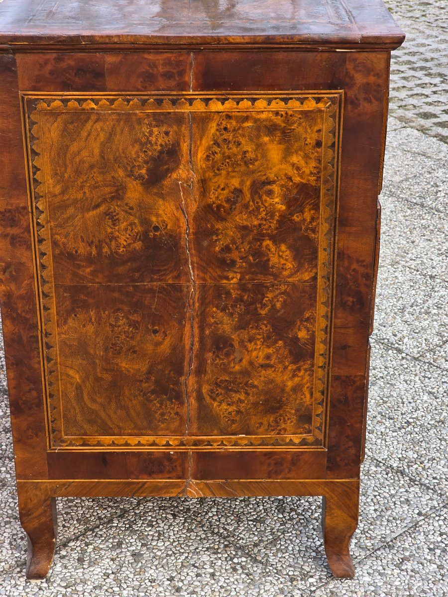 Venetian Louis XVI Chest Of Drawers In Walnut And Thuya Burr, Late 18th Century-photo-2