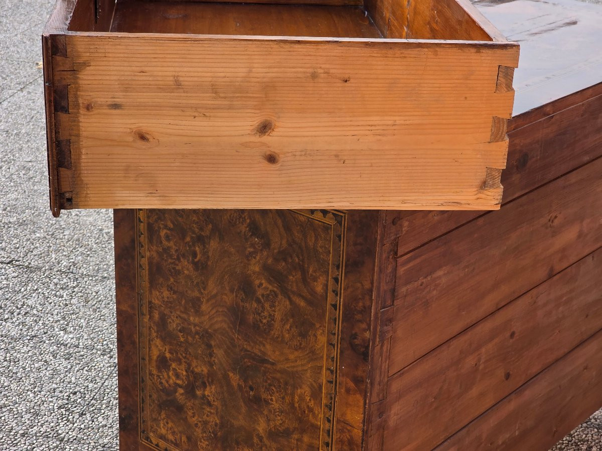 Venetian Louis XVI Chest Of Drawers In Walnut And Thuya Burr, Late 18th Century-photo-4