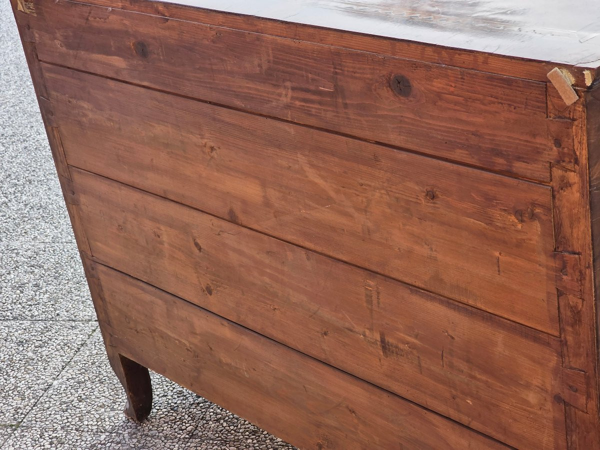 Venetian Louis XVI Chest Of Drawers In Walnut And Thuya Burr, Late 18th Century-photo-6