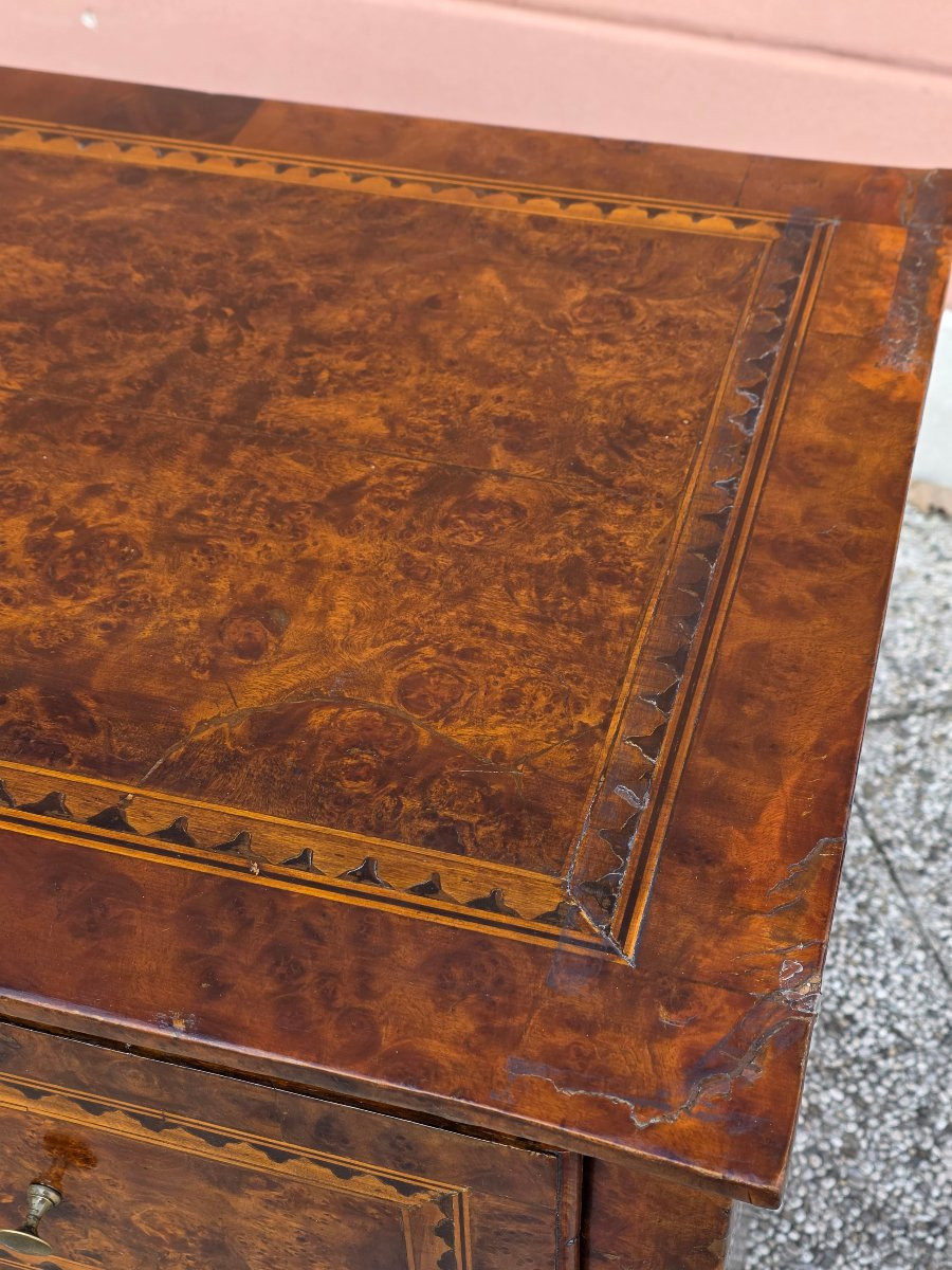 Venetian Louis XVI Chest Of Drawers In Walnut And Thuya Burr, Late 18th Century-photo-7