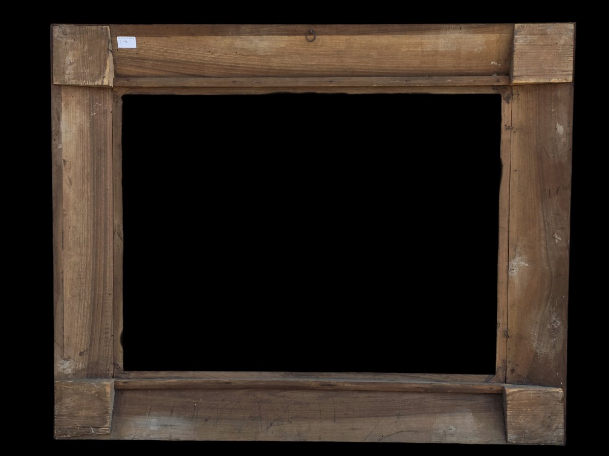 Art Nouveau Walnut Frame With Carved Floral Decoration, Early Art Deco Transition, Early 20th C-photo-3