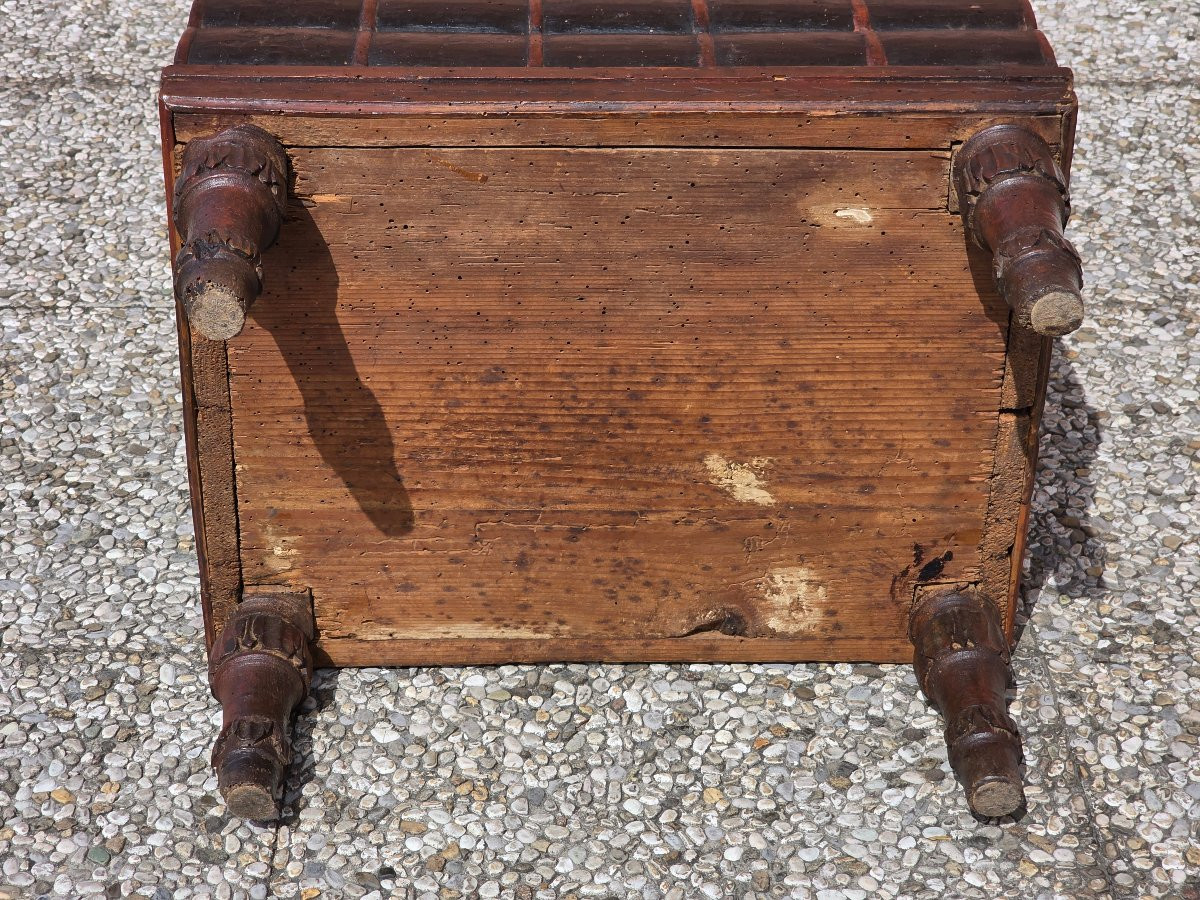 Louis XVI-style Book-shaped Chest From Veneto, Made Of Stained Fir And Fine Leather, Late 18th Century-photo-2