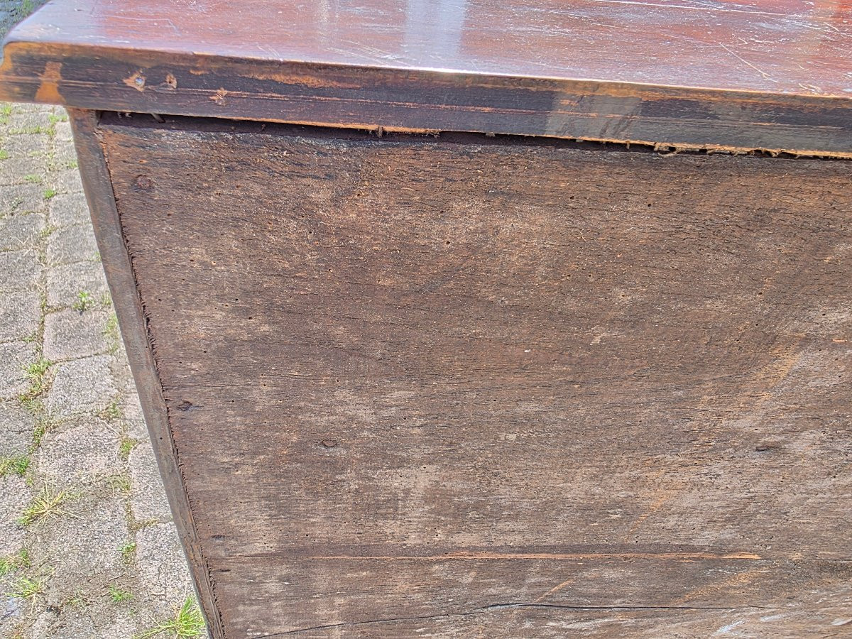 Curved Sideboard In Solid Walnut, Northern Italy, Venetian Style, Mid-19th Century-photo-7