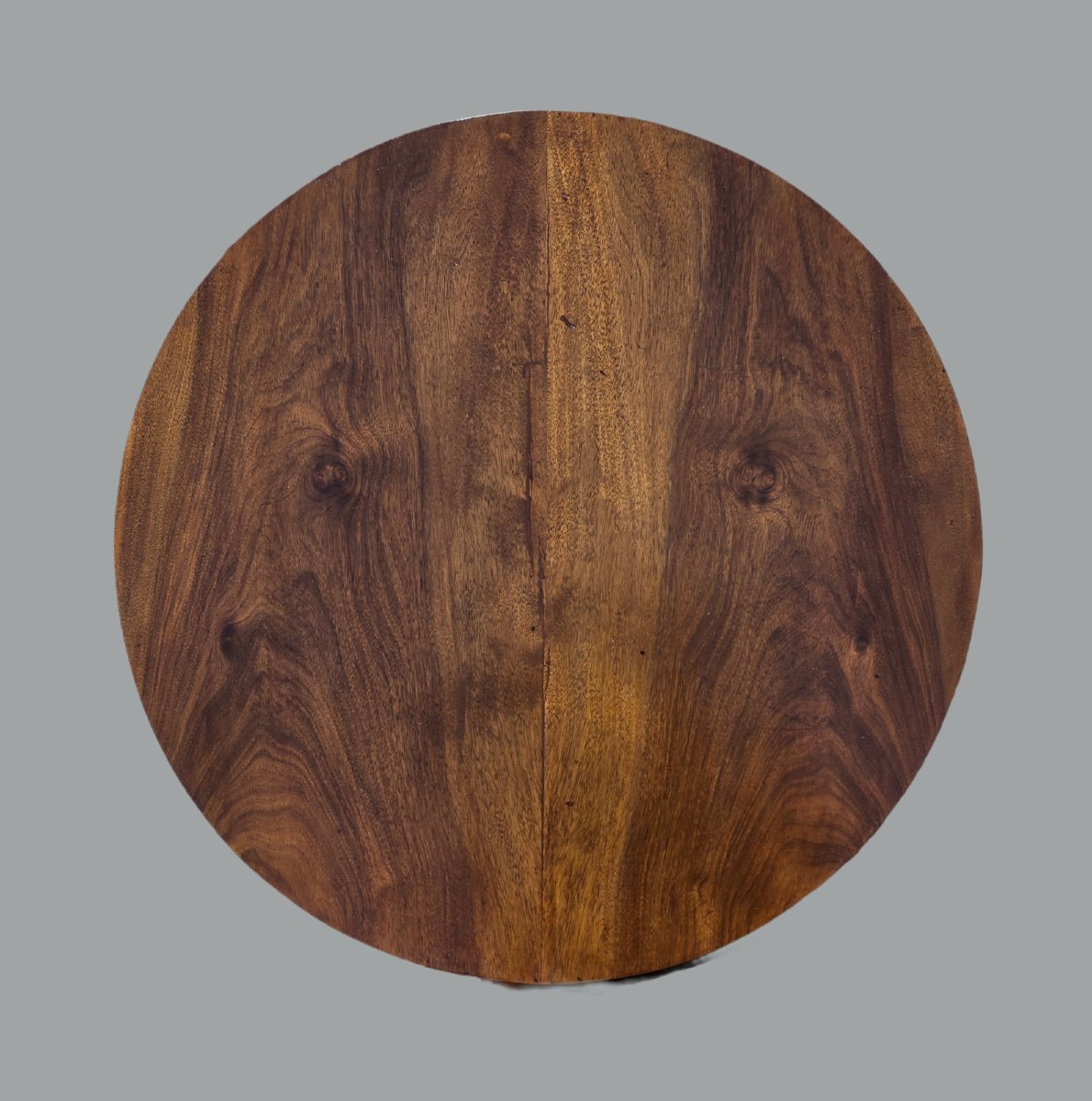 Guéridon rond en noyer vénitien avec tiroir, XIXe siècle-photo-2