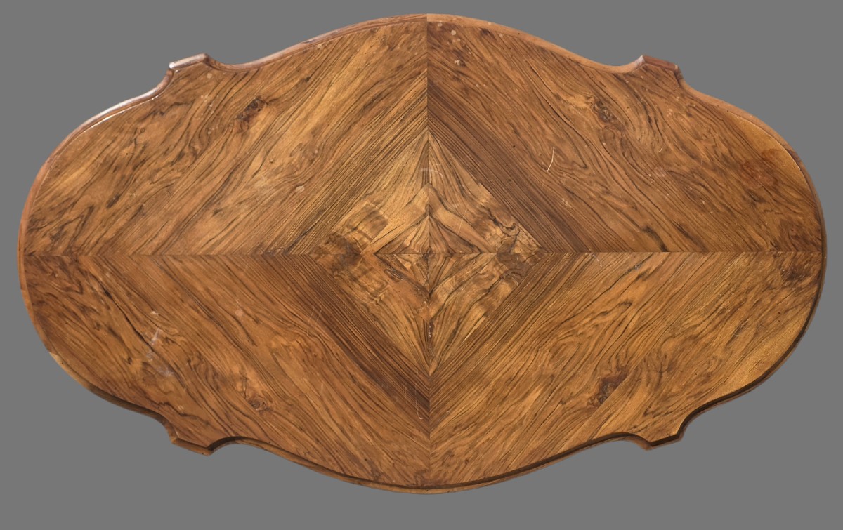 Carlo X Biscuit Table With Walnut Veneer – Italy, Mid-19th Century