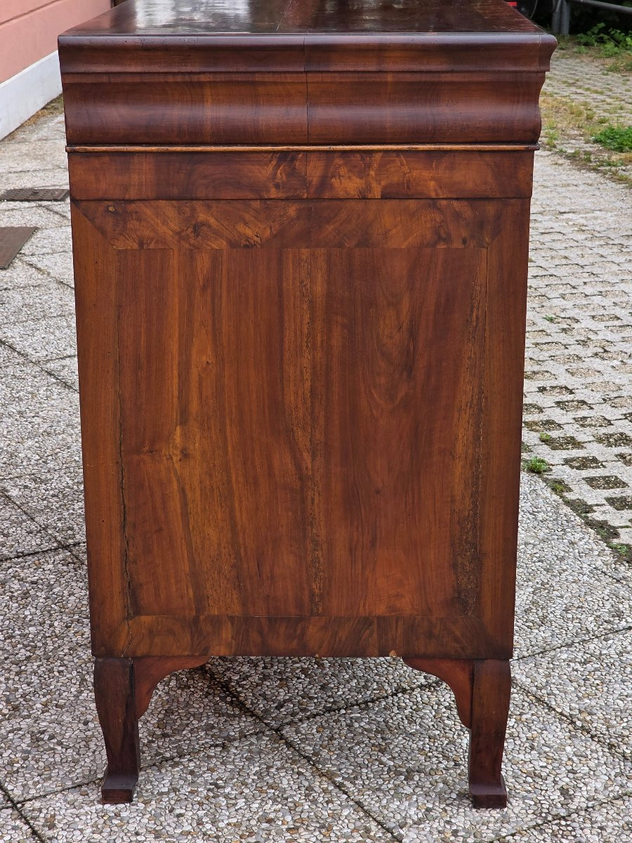 Carlo X–louis Philippe Chest Of Drawers In Walnut And Burl, Italy, Circa 1830-photo-4