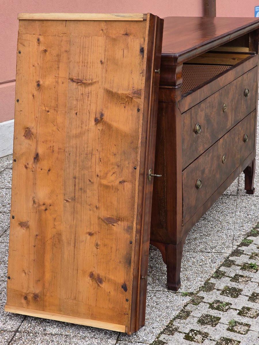 Carlo X–louis Philippe Chest Of Drawers In Walnut And Burl, Italy, Circa 1830-photo-8