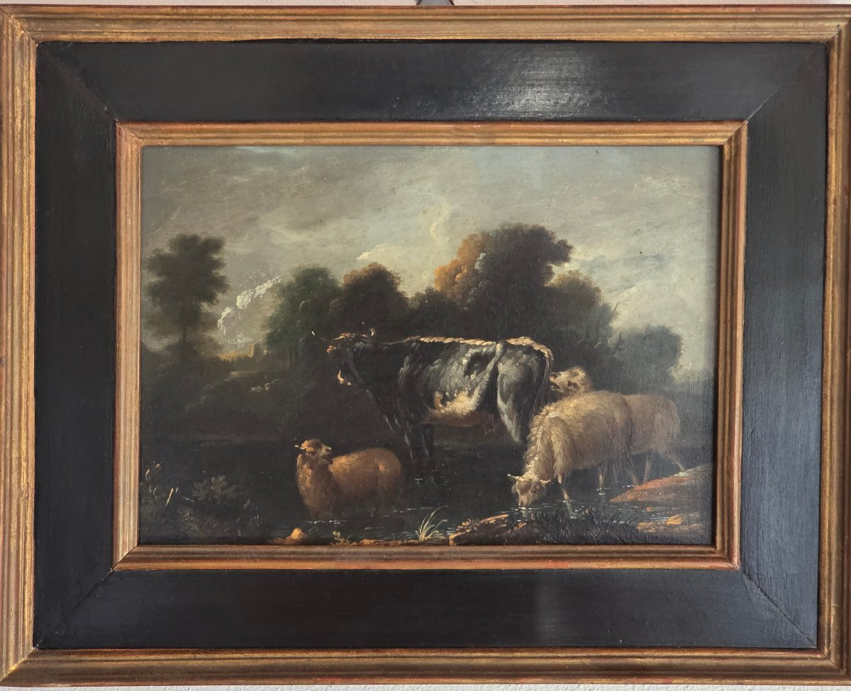 Paire de peintures sur cuivre – École flamande/hollandaise – Entourage de Michiel Carree-photo-1