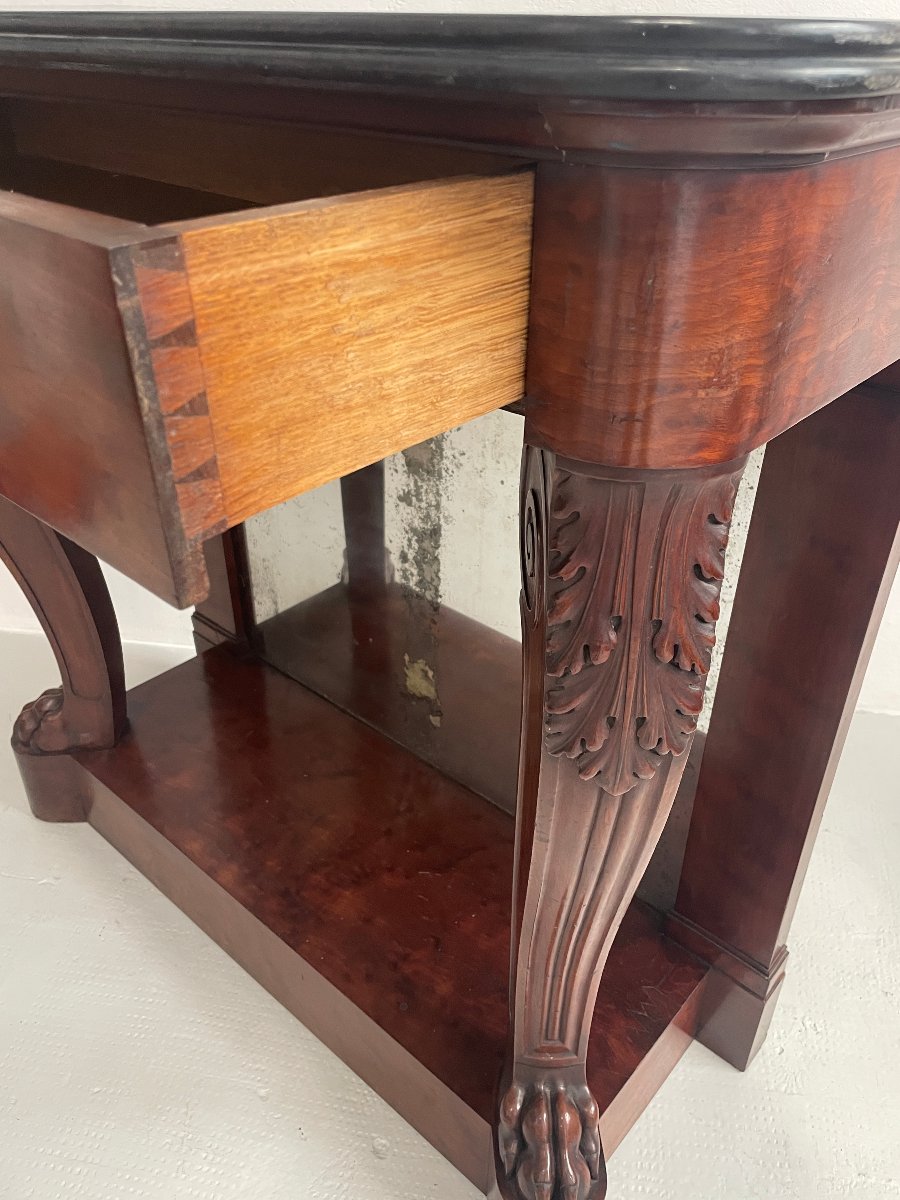 Console française Louis-Philippe en acajou estampillée JACOB-photo-2